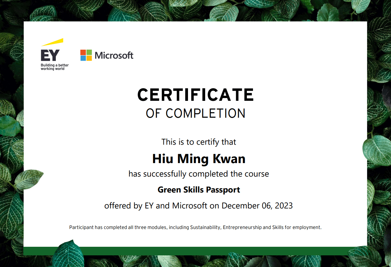 EY & Microsoft-Green Skill Passport